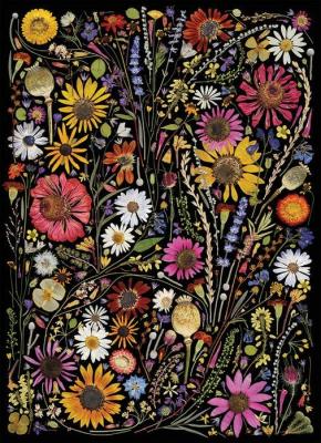 625012402743 Flower Press: Happiness:Cobble Hill Puzzle